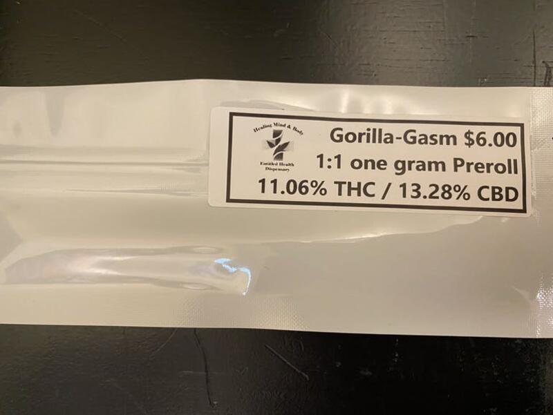 1 THC:1 CBD Gorillagasm 1G