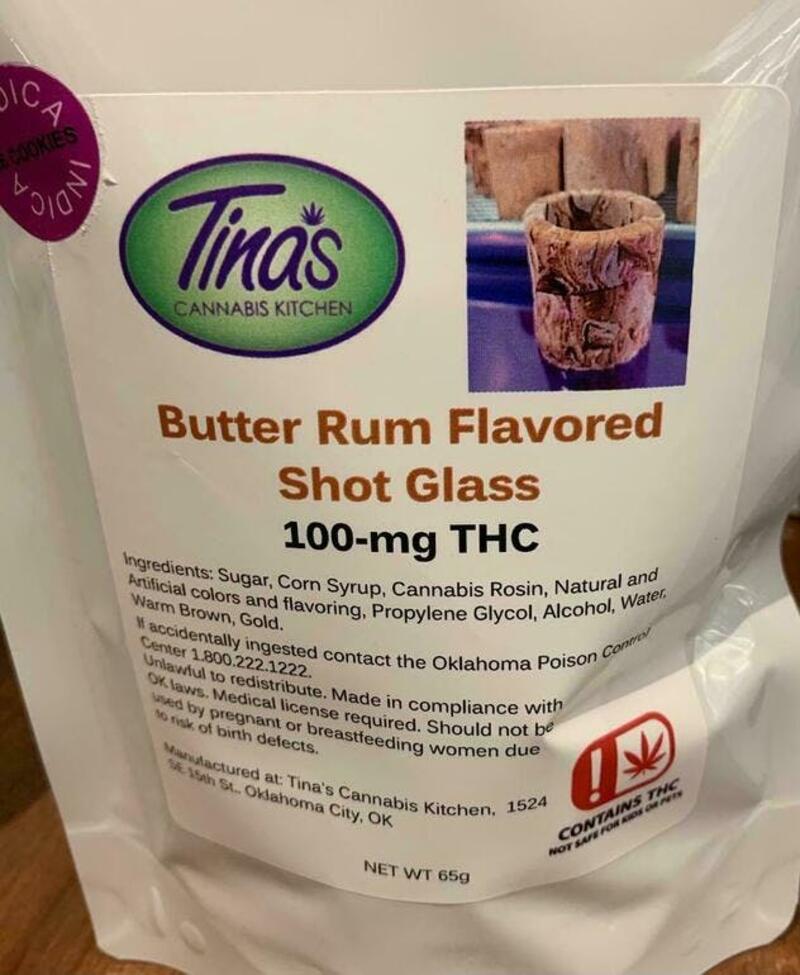 Butter Rum Shot Glass 100MG