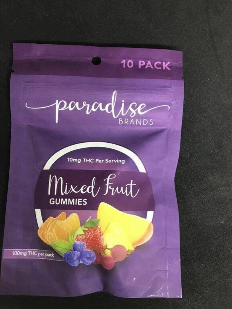Paradise 100mg 10pack Gummies