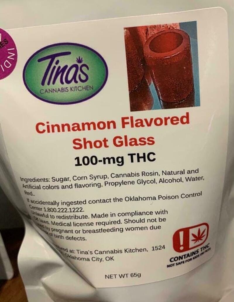 Cinnamon Shot Glass 100MG