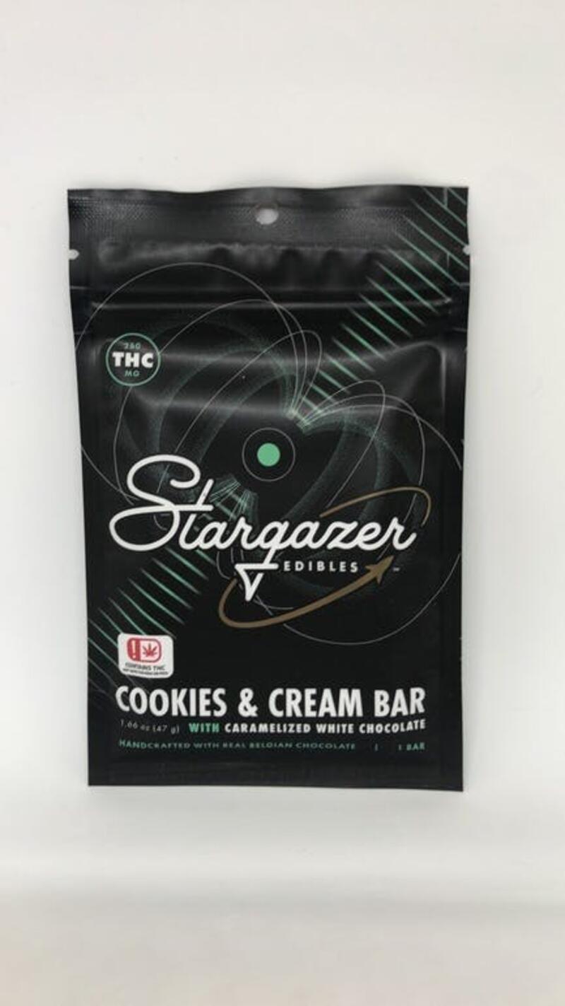 250MG Stargazer Cookies and Cream Chocolate Bar