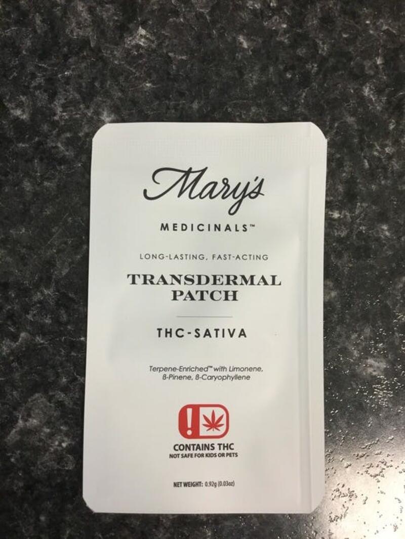 25mg THC Transdermal Patch Sativa- Marys Medicinals