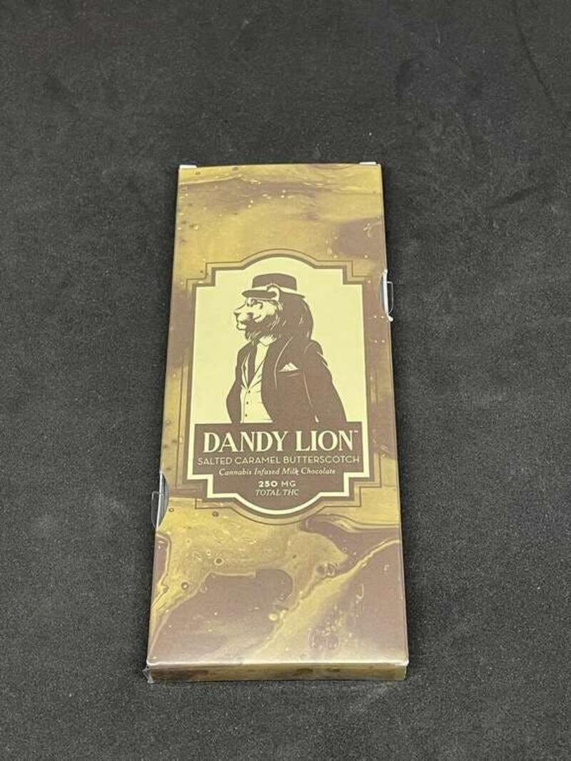 Dandy Lion 250mg Salted Caramel Butterscotch Chocolate Bar