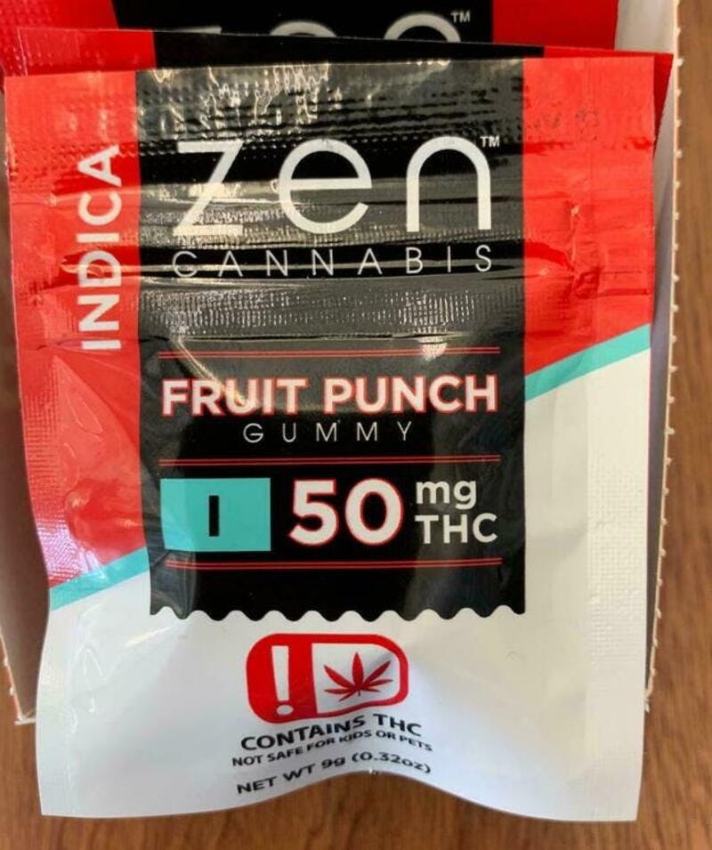 Indica Fruit Punch 50MG gummy
