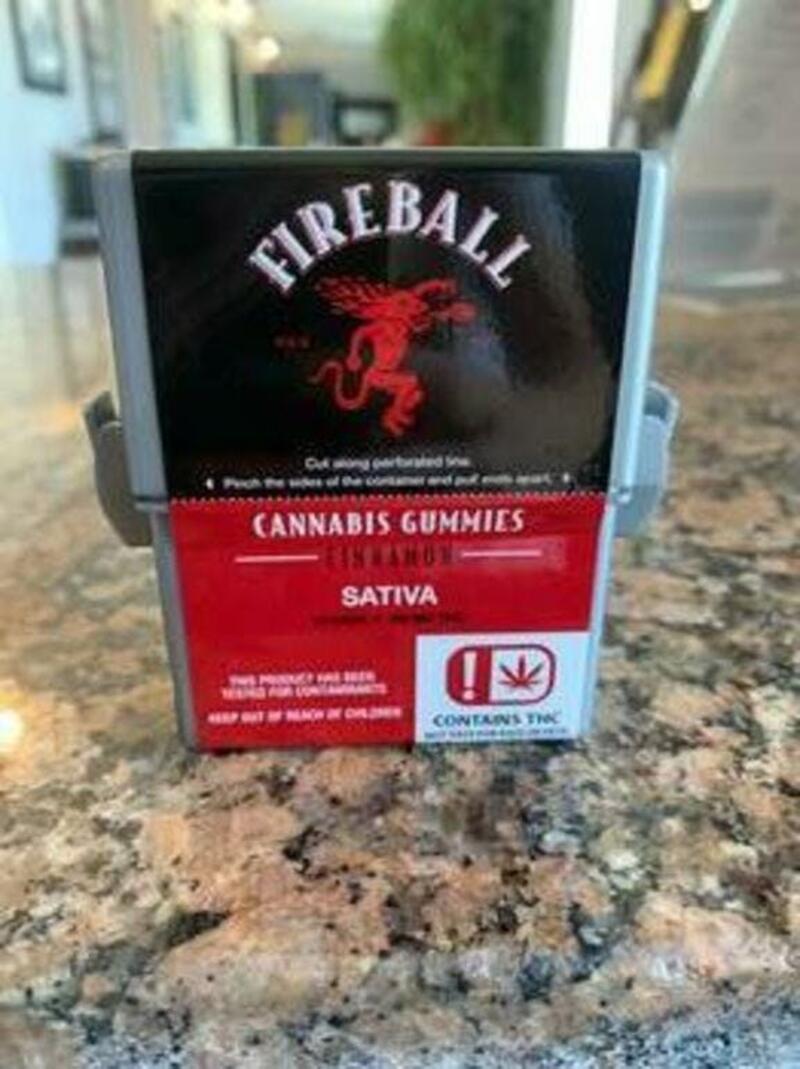 Fireball Cannabis - Fireball Gummie 10mg ea Sativa 100mg total