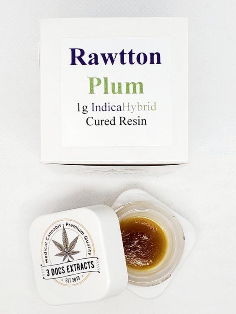 3 Docs Cured Resin Rawtton Plum