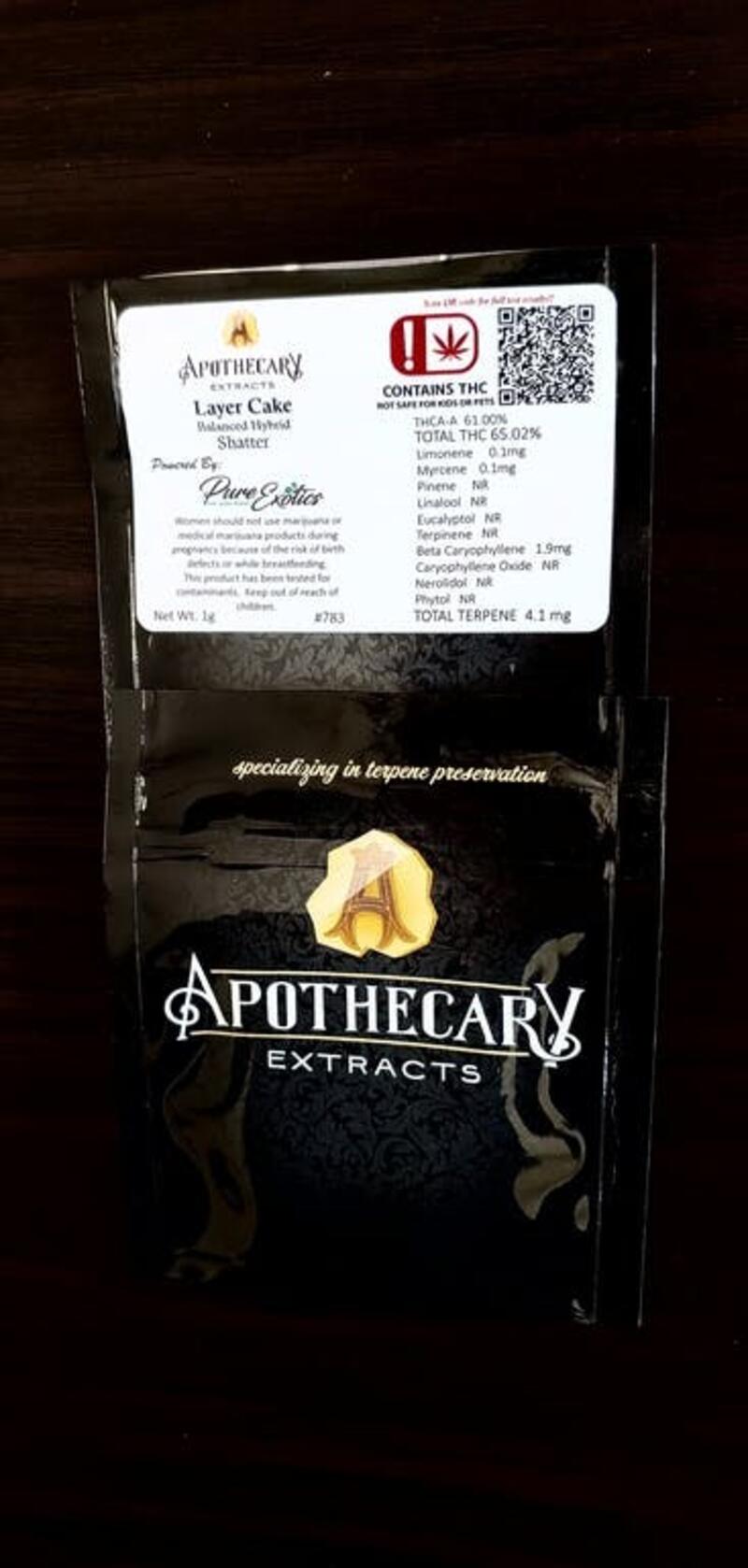 Apothecary Extracts - Layer Cake 1g Shatter