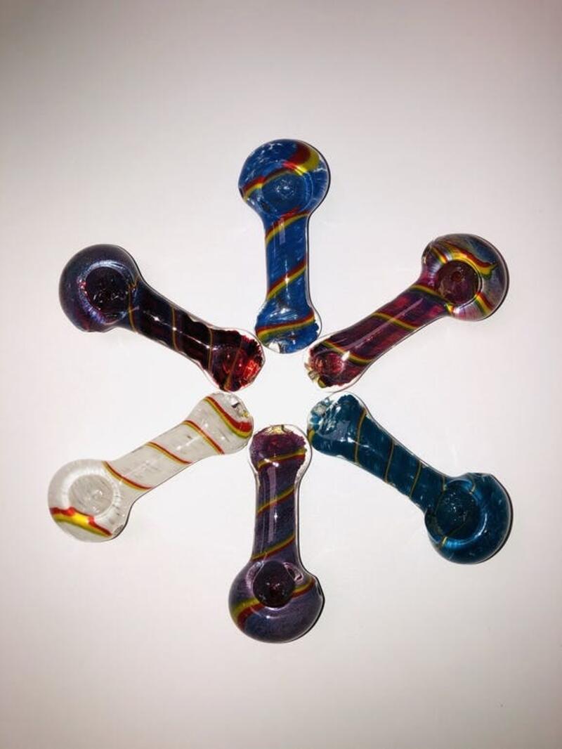3.5" Glass Hand Pipe Color Swirl