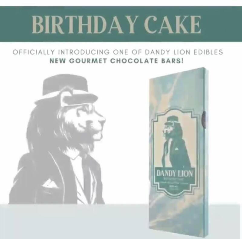Dandy Lion - Birthday Cake White Chocolate Bar 250mg