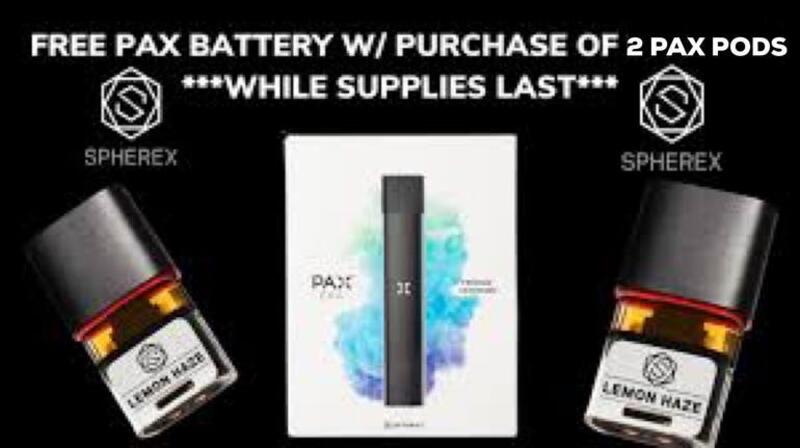 Buy 2 Pax Pods from Spherex & get a battery