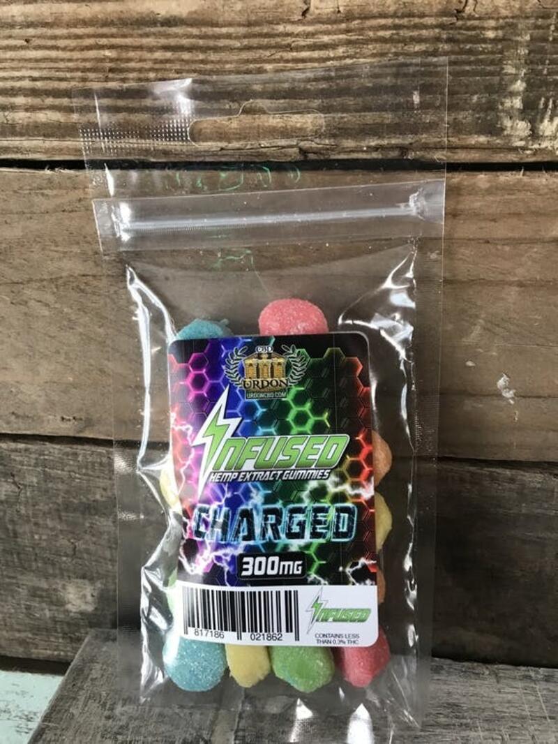 CBD Infused "Charged" Sour Gummy Bites 300mg