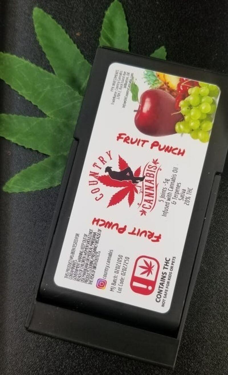 Country Cannabis 5 Pack Infused Pre-roll - Peach Gelato