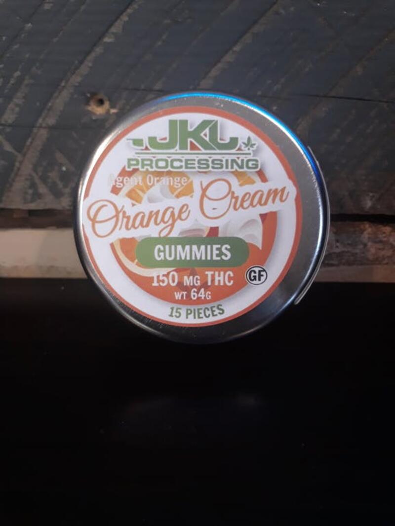 JKJ Orange Cream Gummies 150mg THC, 15 Pieces