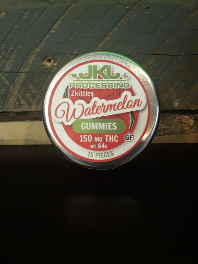 JKJ Watermelon Gummies 150mg THC, 15 Pieces