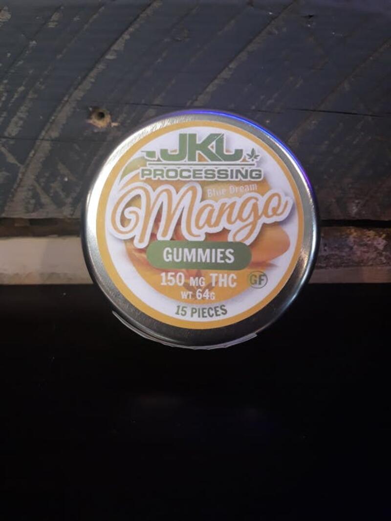 JKJ Mango Gummies, 150 mg THC, 15 Pieces