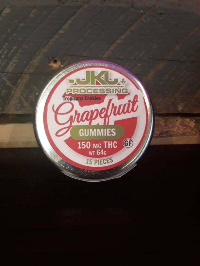 JKJ Grapefruit Gummies, 150mg THC, 15 Pieces