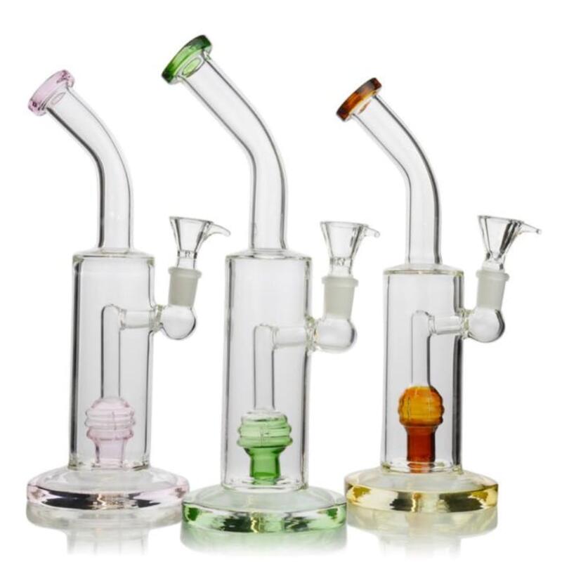 10" Cylindrical Bong with L-Line Perc