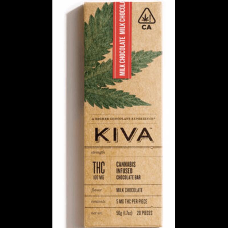 Kiva Milk Chocolate Bars 100mg