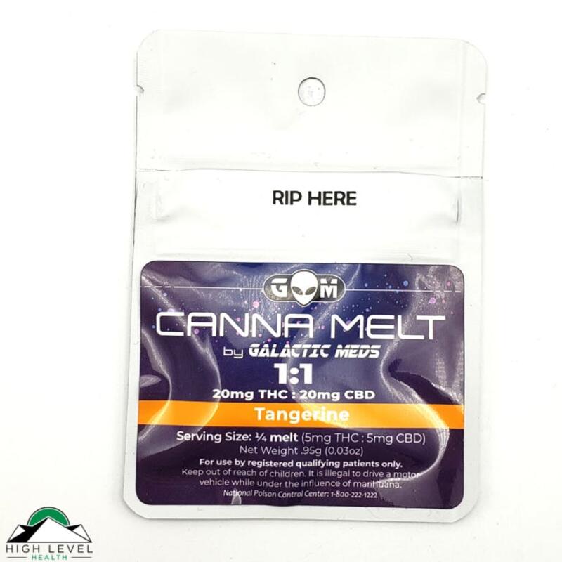 Cannamelt - Tangerine 1:1 CBD/THC 20mg - Medical ONLY