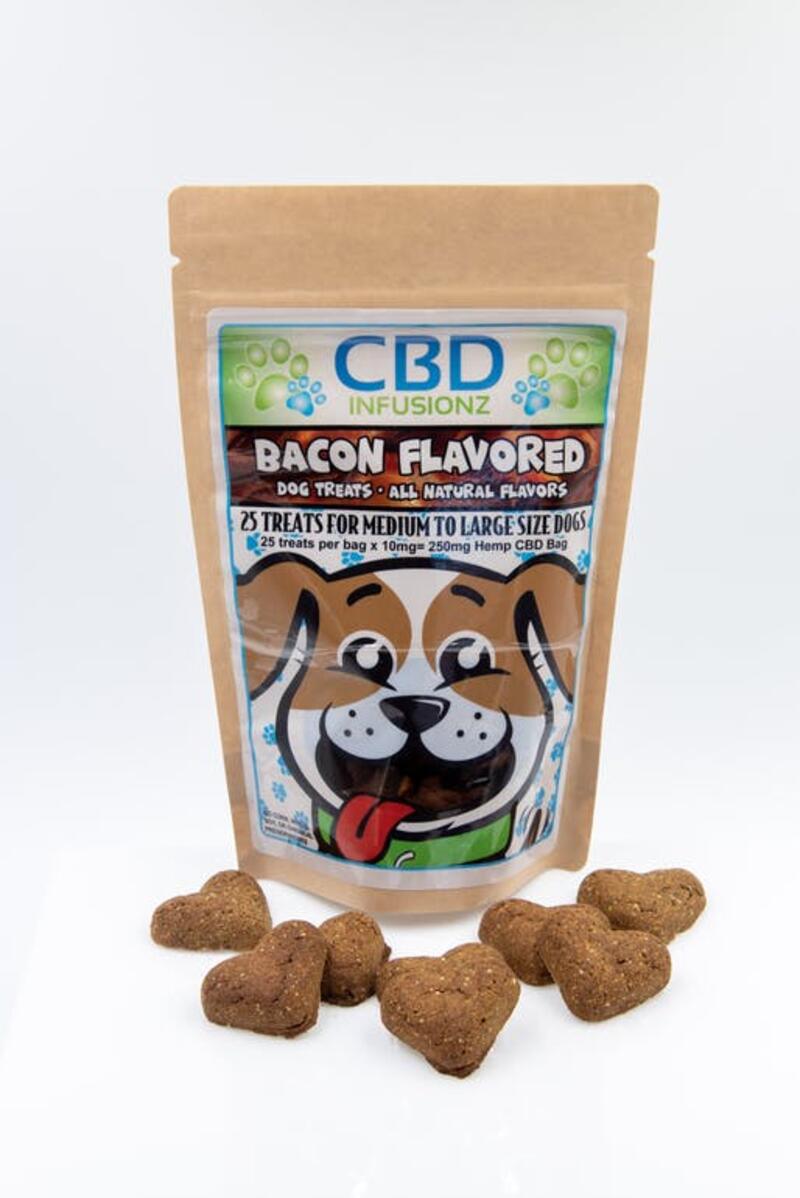 CBD Dog Treats Bacon Flavored by CBD Infusionz Medium to Large Dogs
