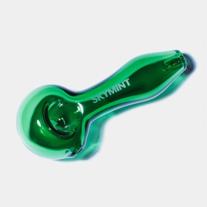 SKYMINT - 4" SKYMINT GLASS PIPE - GREEN