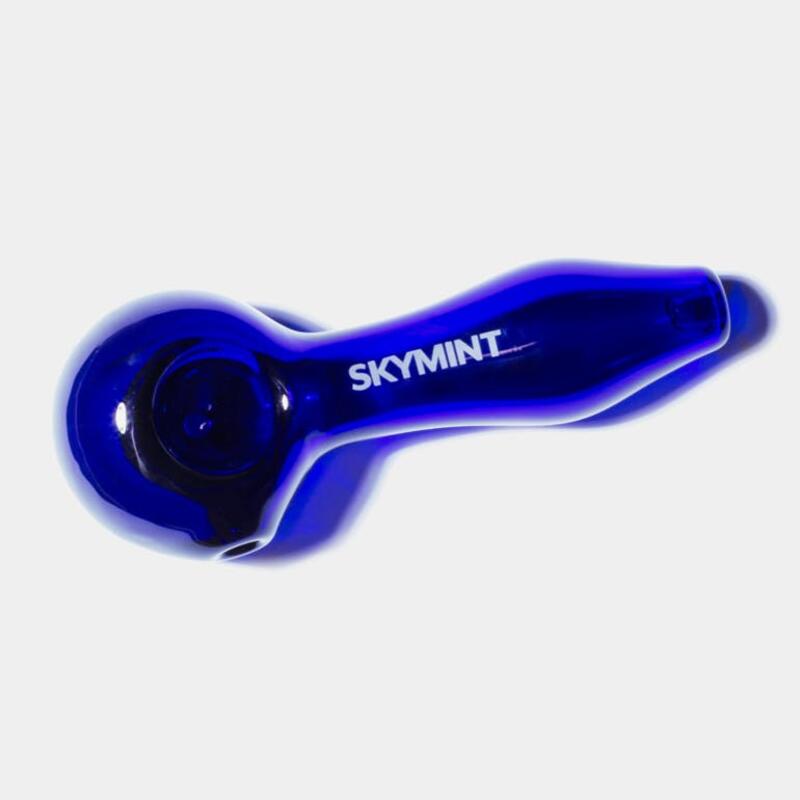 SKYMINT - 4" SKYMINT GLASS PIPE - NAVY