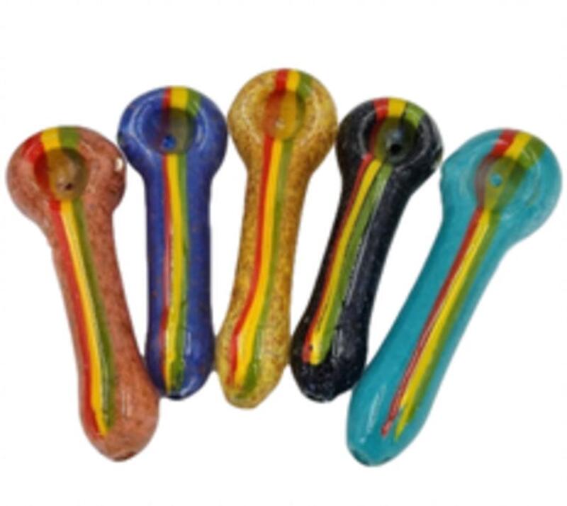 LUVBUDS - RASTA STRIPED PIPE - ASSORTED COLORS