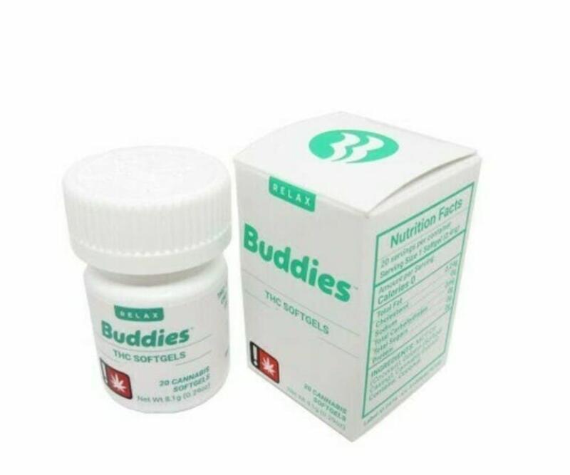 Buddies THC Softgels - 5mg (60 capsules) - 300mg