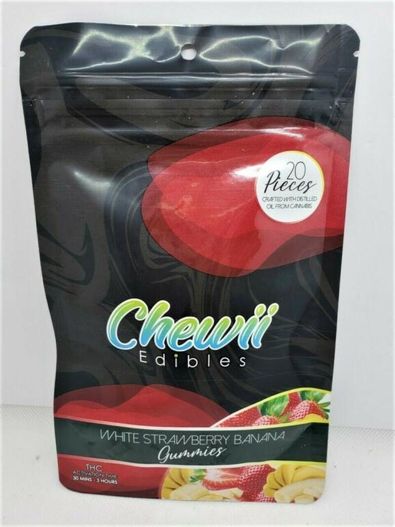 Chewii - 200mg White Strawberry Banana Gummies