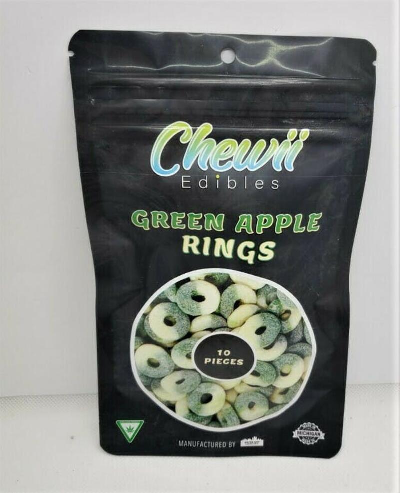 Chewii - 100mg Green Apple Ring Gummies