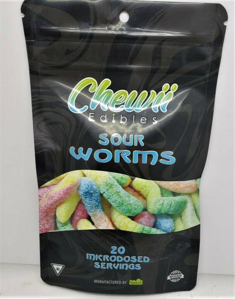 Chewii - 100mg Sour Worms Gummies