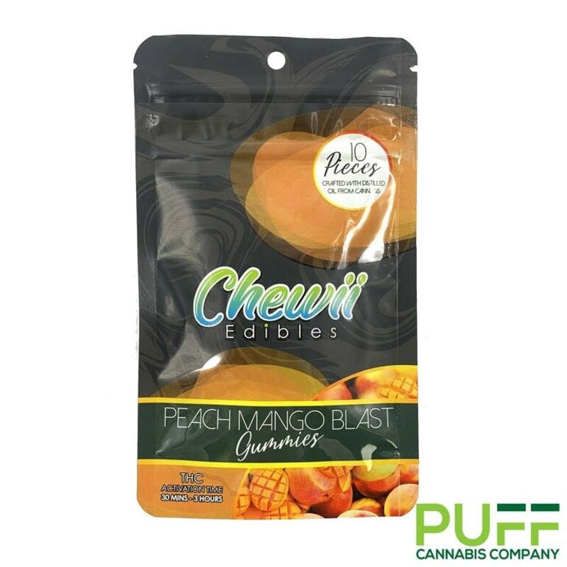 Chewii: Peach Mango Blast Gummies 100mg