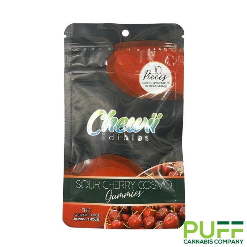 Chewii: Sour Cherry Cosmo Gummies 100mg