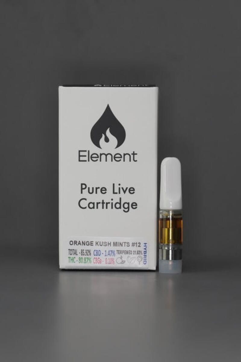 Element Pure Live Cart 0.5g - Orange Kush Mints #12