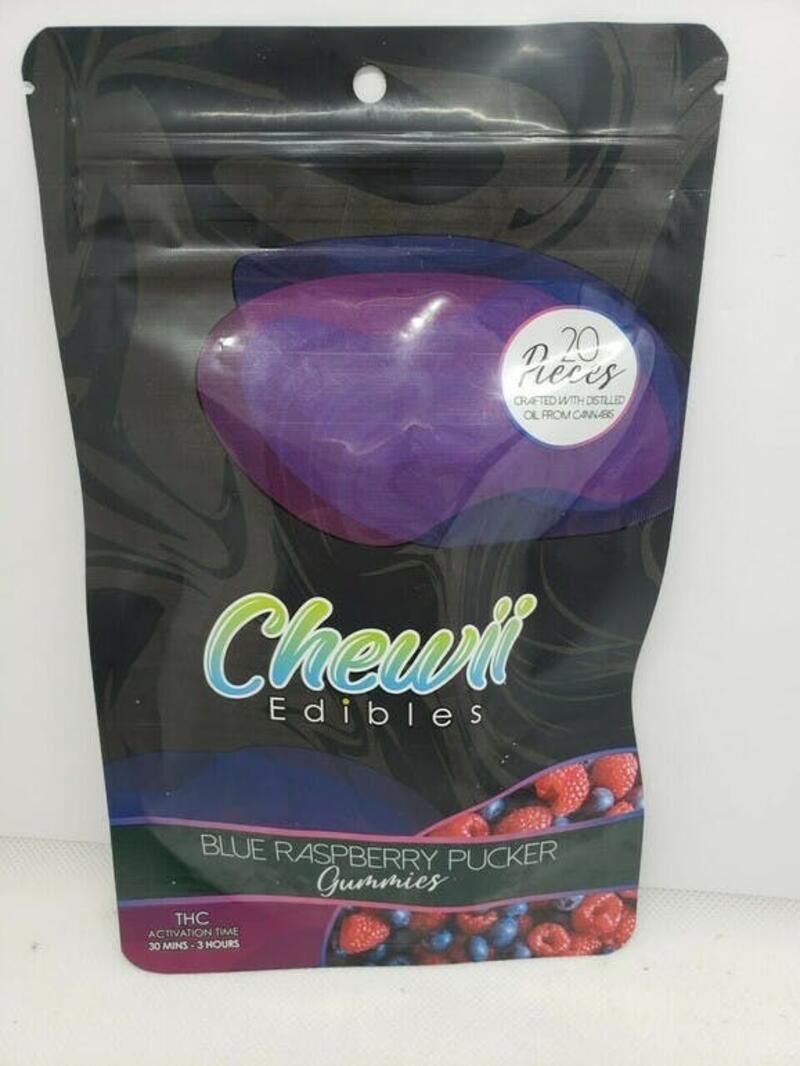 Chewii - 200mg Blue Razberry Pucker Gummies