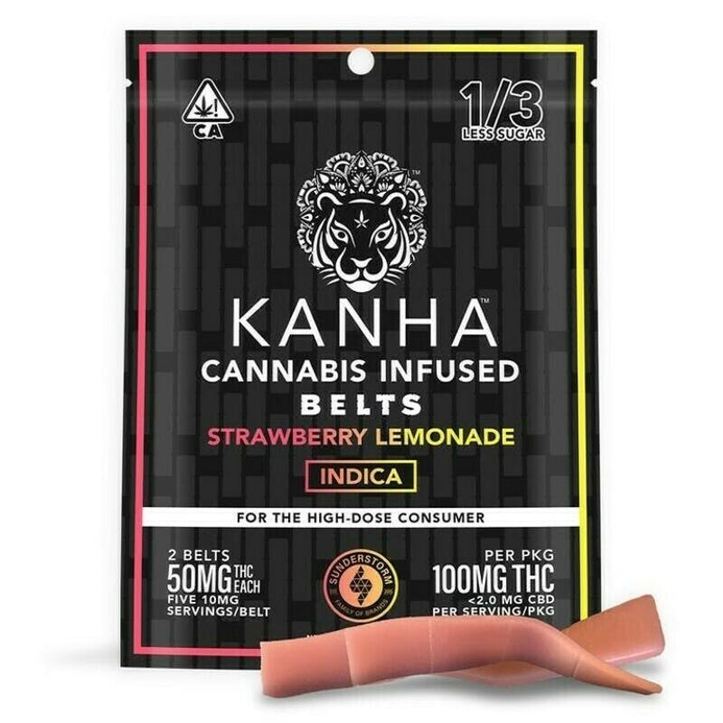 Kanha Treats - Strawberry Lemonade Belts (100mg)