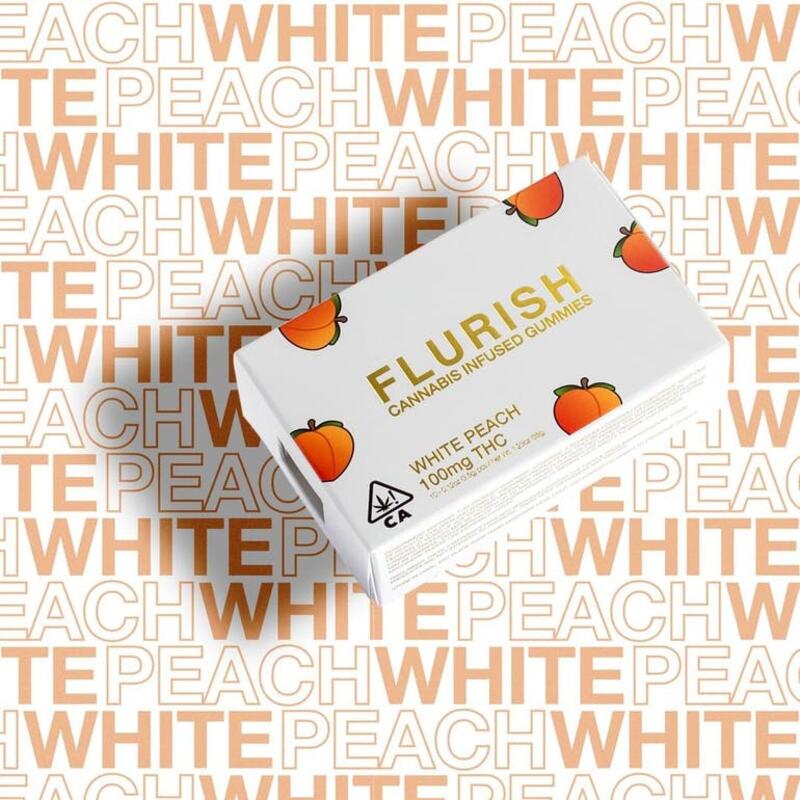 Flurish - White Peach Gummies - 100mg