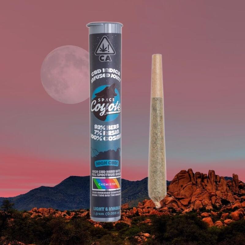 SPACE COYOTE x CHEMISTRY: High CBD Infused Pre-Roll (Indica)