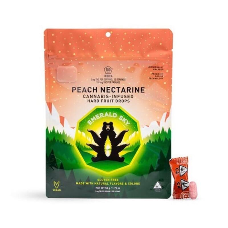 EMERALD SKY: Hard Candy Peach Nectarine (Indica) 20-Pack