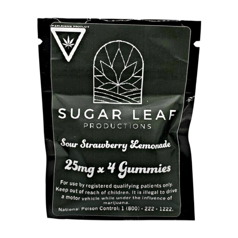 Sugar Leaf - Sour Strawberry lemonade - Gummies - 4pk