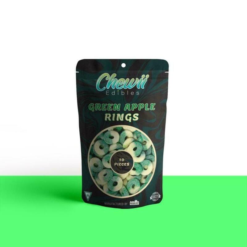 Chewii Edibles - Green Apple Rings 116.64mg - 10pk