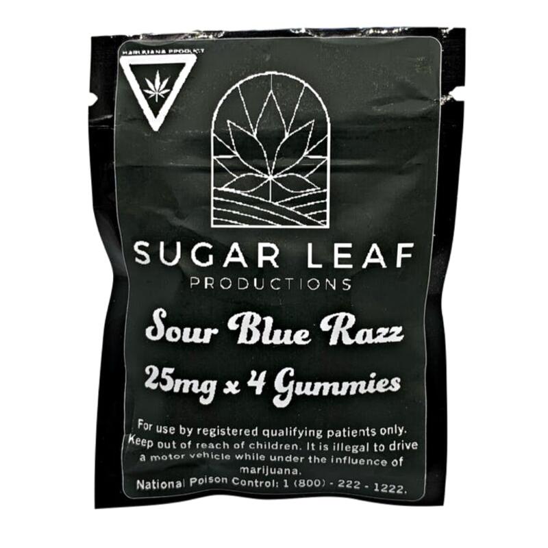 Sugar Leaf - Sour Blue Razz - Gummies - 4pk