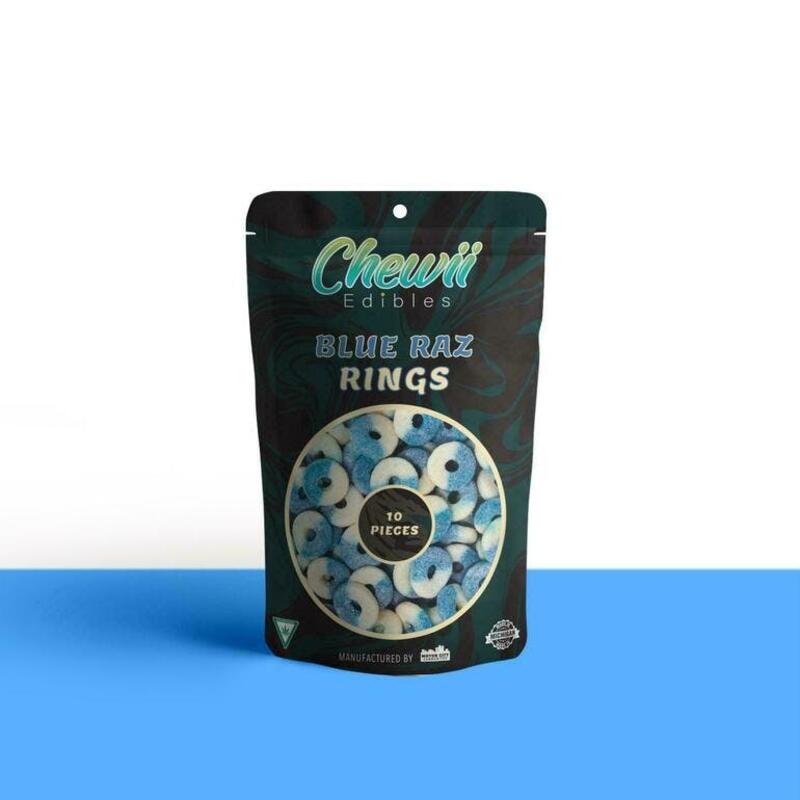 Chewii Edibles - Blue Raz Rings 140.6mg - 10pk