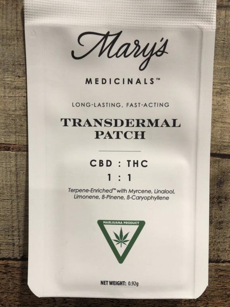 Mary's Transdermal Patch Cbd : Thc 1:1