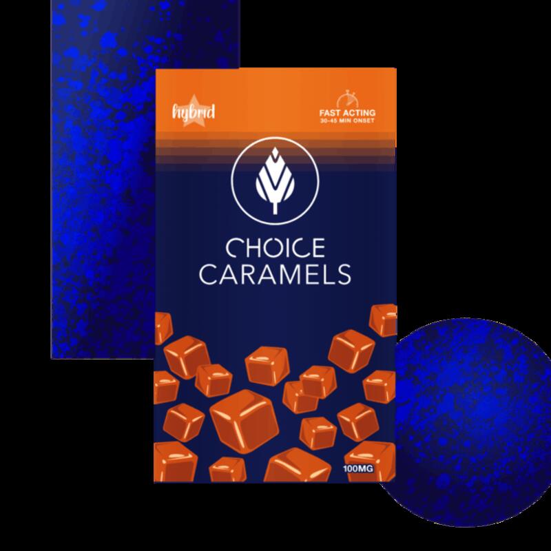 Choice Confectionary Bites 100mg - Caramel (Hybrid)