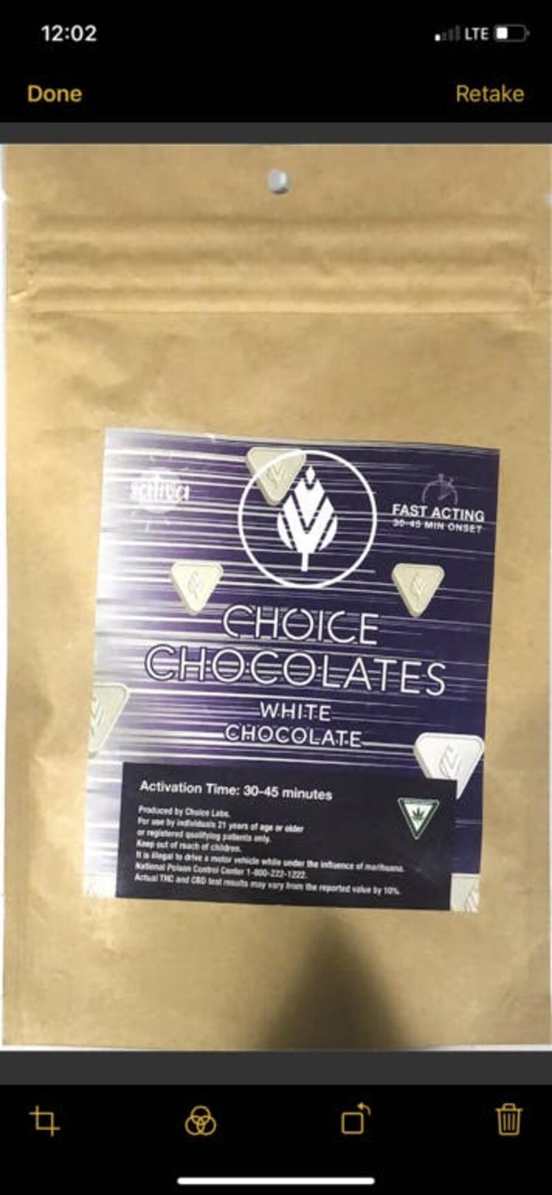Choice Chocolates 100mg White Chocolate Bites