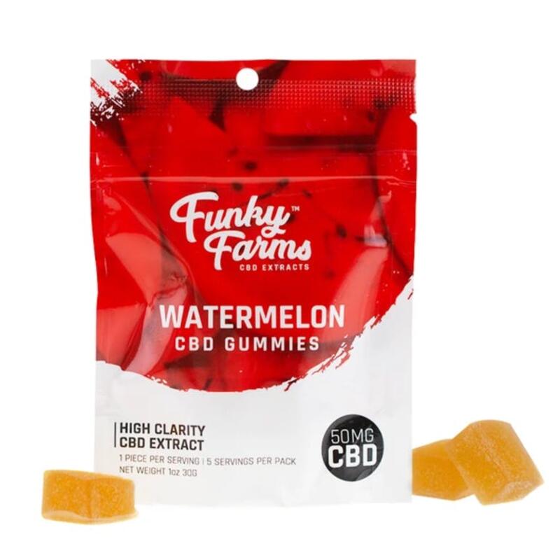 Funky Farms CBD Gummies 50mg - Watermelon