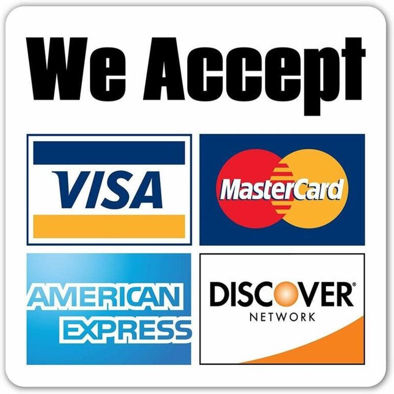 All Major Credit Cards Accepted with $5 Card Convenience Fee