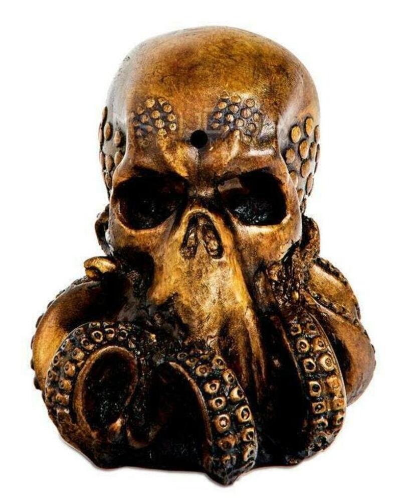 Kraken Skull Wood Pipe 6" - Pipe No. 85264