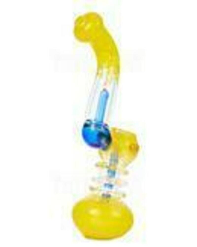 FRIT GLASS RINGED BUBBLER W/ DIFFUSED PERC-75457